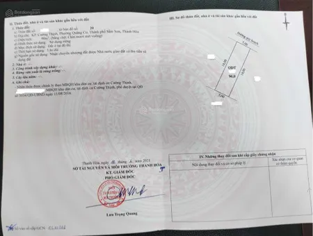Tôi cần bán lô đất ở cường thịnh 2, phường quảng cư, thành phố sầm sơn