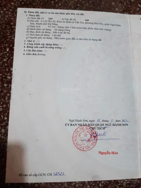 Chính chủ bán lô đất đường lý văn phức