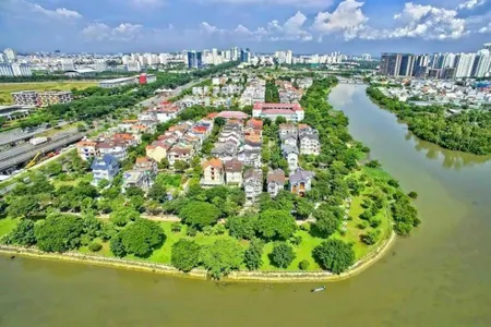 Bán biệt thự giá rẻ như đất,góc 2 mặt tiền view sông,dt 14x18m,kdc ven sông tân phong,p.tân phong