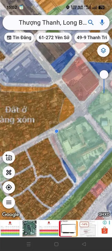 Bán ước mơ đất mặt đường ô tô tránh, kd, hướng đông nam, 64,5m2, mặt tiền 4,85m, trung tâm hà nội