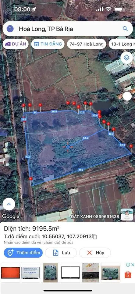 Bđs kcn sonadezi brvt, mặt tiền quốc lộ 56, hoà long, dt 9.200m2 giá 50 tỷ thương lượng chính chủ