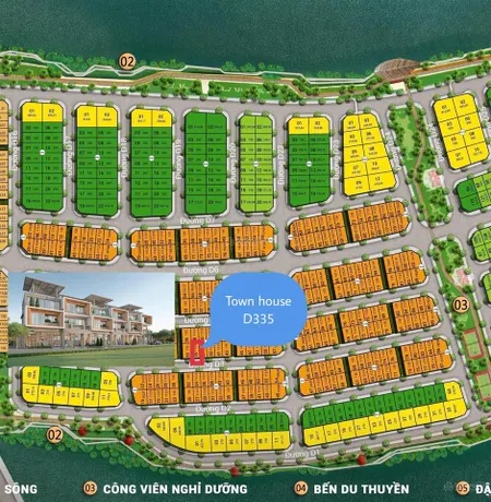 Căn townhouse d335 trục đường d3 gần sông giá cđt không chênh sun nha trang