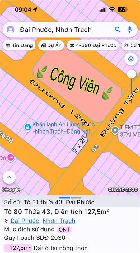 Cần bán lô gốc 2 mặt tiền đối diện công khu tđc . đp shr xây dựng tự do khinh doanh ok