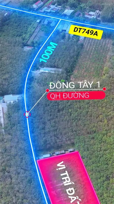 Đất khu bến cát mỹ phước gần dt749a