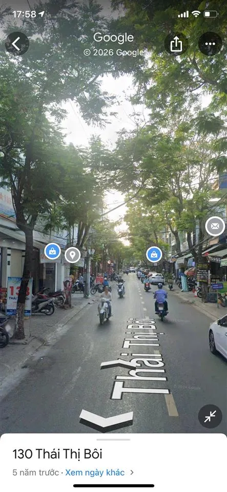 Bán đất (ngang gần 5m) mặt tiền đường thái thị bôi, kinh doanh sầm uất, giá 5 tỷ 5 tl