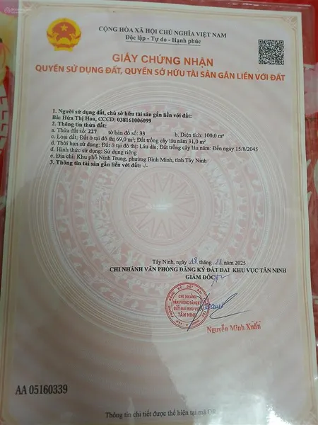 Đất nền tại hẽm 2 trần phú . diện tích 100m2