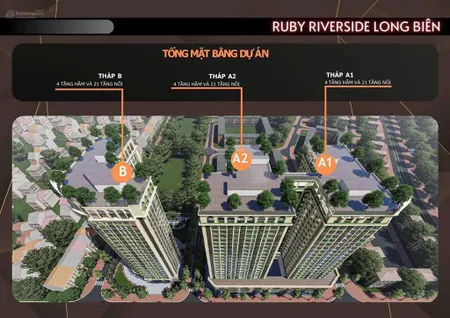 Bán xuất ngoại giao, căn hộ sắp bàn giao ruby riverside long biên, hàng hiếm