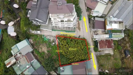 Bán đất 2 mặt tiền hoàng hoa thám, 9,7 tỷ, 250m2, đà lạt, lâm đồng, giá cực chất
