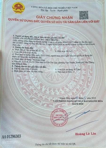 Bán nhà thô cồn tân lập 6 tầng hoàn thiện bên ngoài giá 22 tỷ căn góc siêu hiếm