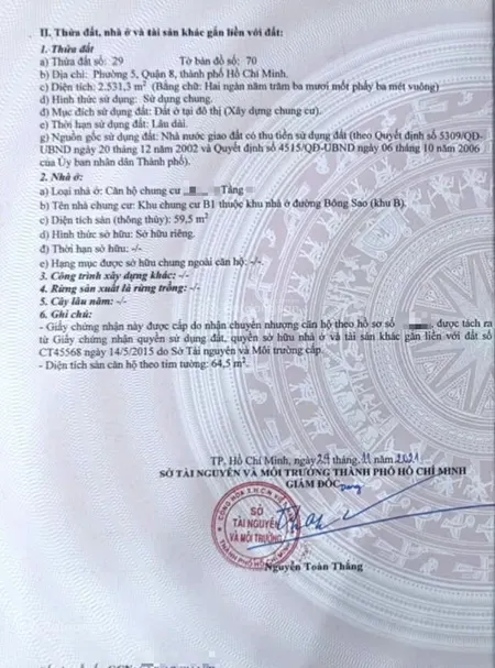 Hàng hiếm! chung cư bông sao b1, 2 phòng ngủ còn mới vào ở ngay, sổ hồng riêng
