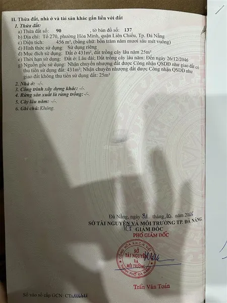 Tôi chính chủ cần bán đất 2 mặt tiền kiệt đường nguyễn bính, hòa minh, liên chiểu