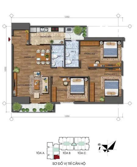 Sở hữu không gian xanh eco life tây hồ căn 3 ngủ 107m2, cửa bắc ban công nam, giá 11.7 tỷ