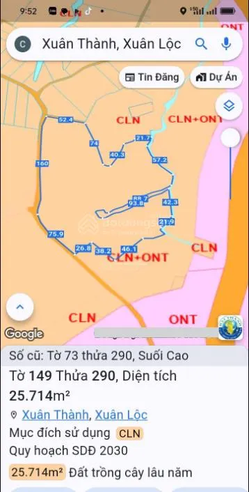 Bán đất tại đường phượng vỷ, xã suối cao, xuân lộc, đồng nai, giá 1,9 tỷ/sào, diện tích 25000 m2