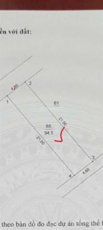 Đất phố nguyễn lam, 95m2, 14.8 tỷ, ô tô thông, mt 4.5m