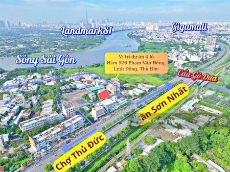 Chỉ còn 2 lô đất giá đầu tư ngay sát phạm văn đồng dt 73m2 ngang 5.5m thổ 100%, vị trí đẹp