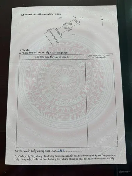 Lô đất ngõ 81 tân thành, dương kinh, hải phòng diện tích 100m2 ngang 5m đường nhựa rộng 1