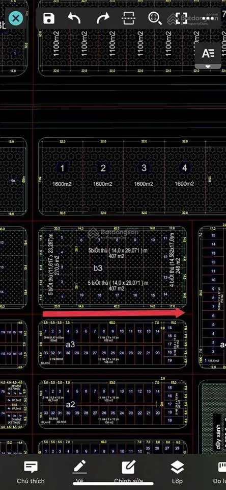Bán lô biệt thự 407m2 lô 26bc lê hồng phong. giá 90tr/m2