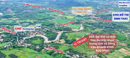 Đất full thổ cư mặt tiền đường nhựa trung tâm xã sông cầu khánh vĩnh chỉ 800 triệu