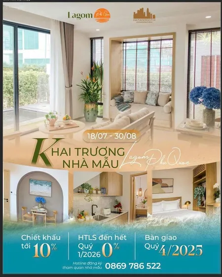 Biệt thự biển lagom phú quốc 88m2, giá chủ đầu tư chỉ từ 6,2 tỷ full vat. cuối tháng 12 bàn giao