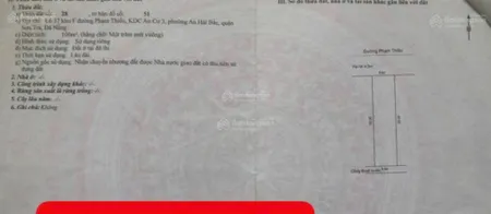 Bán cặp đất đường phạm thiều, vị trí đẹp sát hồ nghinh cách bãi biển mỹ khê