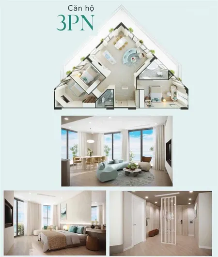 Hàng hiếm căn hộ mũi tàu 3pn tầng cao sở hữu lâu dài meypearl harmony phú quốc