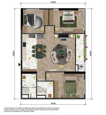 Căn góc 3pn diện tích 113m2 toà the charm charmora city sun nha trang
