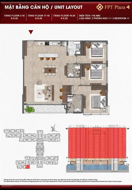 Bán căn hộ 3pn+ fpt plaza4 giá gốc từ cđt không qua trung gian