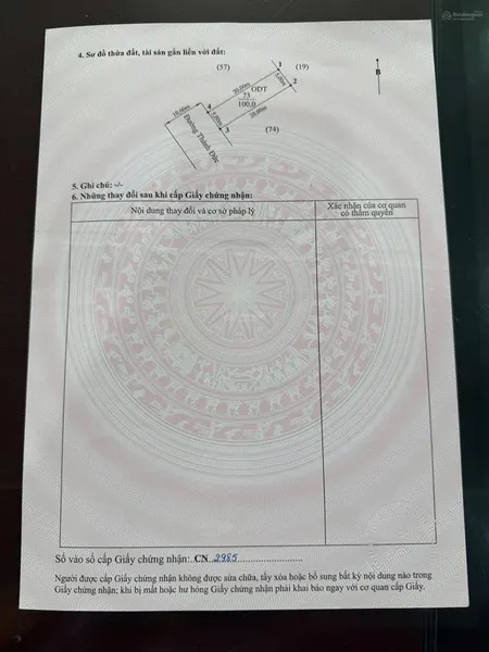 Lô đất ngõ 81 tân thành, dương kinh, hải phòng diện tích 100m2 ngang 5m đường nhựa rộng 1