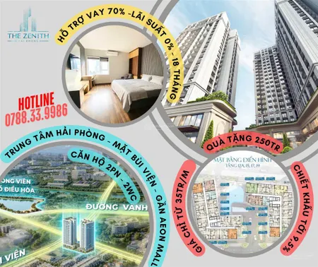 Bảng giá tổng hợp tháng 1 sau chiết khấu chung cư zenith bùi viện hải phòng