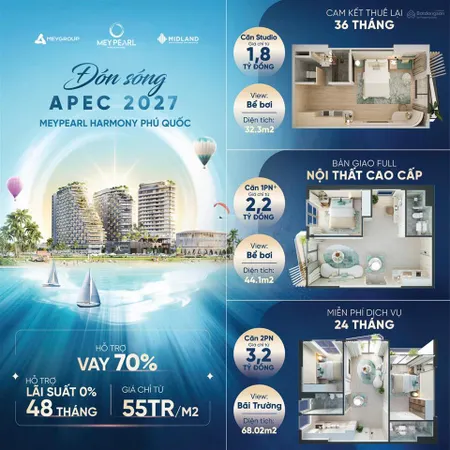 Chỉ với 55 tr / m2 "sở hữu trọn đời" căn hộ view biển đón sóng apec 2027