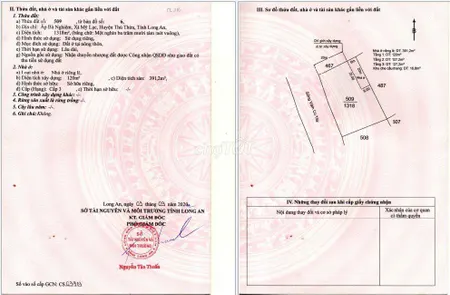 Bán đất tại mỹ lạc, thủ thừa (long an) giá tốt, diện tích 1318m2