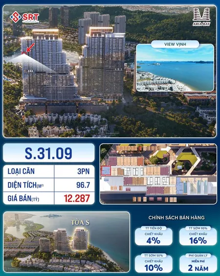 Bán suất ngoại giao dự án aria bay hạ long