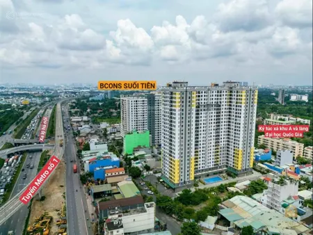Chính chủ gửi bán căn 1pn căn hộ bcons suối tiên giá công khai 1tỷ7, cho thuê được liền 5tr/th