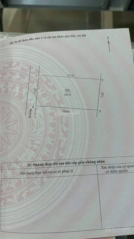 Chính chủ gửi em lô đất tại phù trìkim hoamê linh diện tích 101m full thổ cư vị trí cách vành