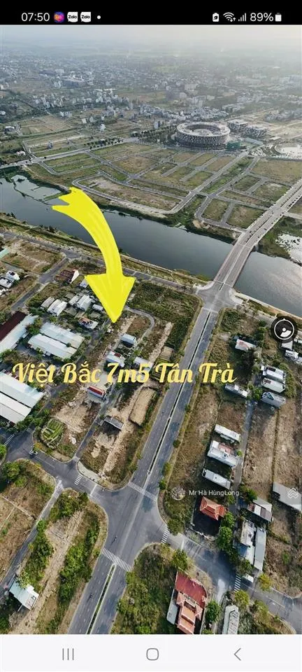 Cần bán lô đất đường việt bắc 7.5m sát sông
