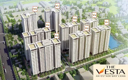 Bán cc the vesta, phố xốm, phú lãm, 67m2, 2pn, 2wc, view nội khu trực diện, gần đường sắt trên cao
