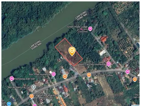 Bán đất 3762.3m² có sẵn 400m² thổ cư ngang 88.6m giá 10.5 tỷ tại Xã Nam Cát Tiên