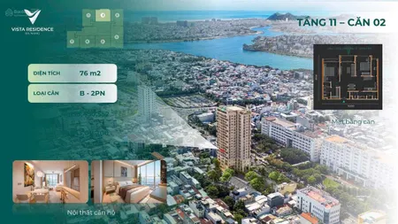 Duy nhất căn 2pn vista residence | view thành phố & pháo hoa căn đẹp tầng cao