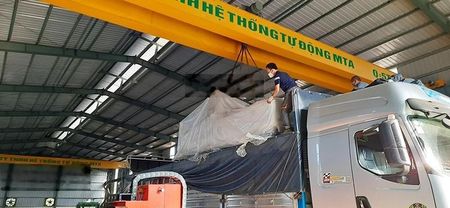 Cho thuê Nhà xưởng rộng 1200m2, có sẵn điện 3 pha sản xuất, 2 cẩu 5 tấn và 3 tấn