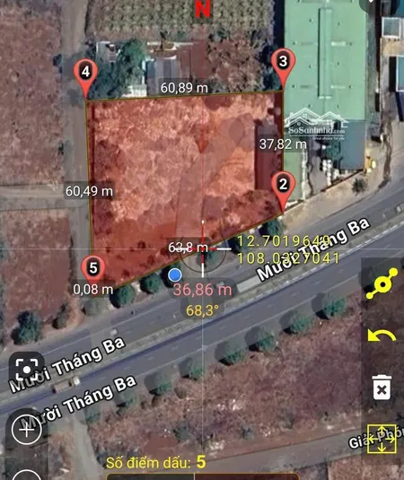 Cho Thuê Lô đất 3.000m2 Mặt Tiền đường Tránh 10/3, Tp. Buôn Ma Thuột- Giá: 40 Triệu/tháng