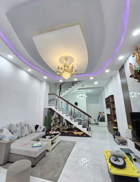 Cho Thuê Nhà Full Nt 5x17m đúc 3 Lầu, 4pn - 5wc, Sân T. đường Mã Lò, Bhha, Bình Tân, đường Rộng 8m