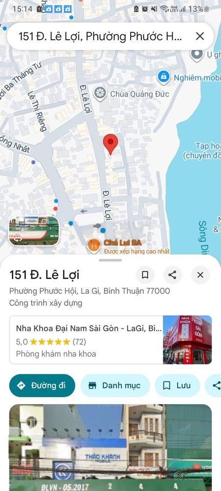 Cho thuê mặt bằng 2 mặt tiền đường ngay trung tâm thị xã Lagi, Bình Thuận cũ (nay thuộc Lâm Đồng)