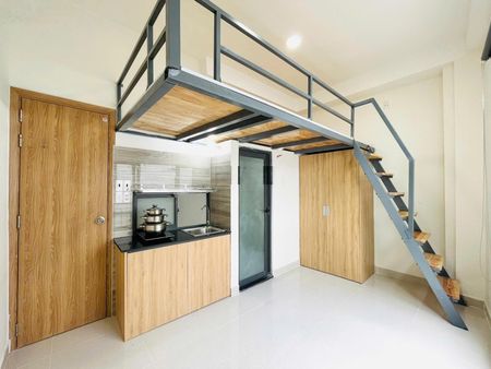 Bóc seal phòng gác lửng 25m² đầy đủ nội thất, giá cực rẻ 3tr8 322 độc lập gần aemall tân phú