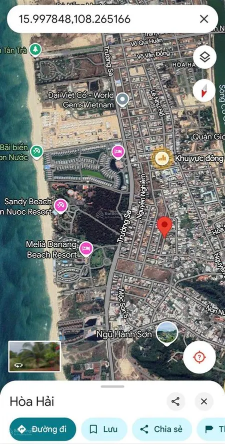 Bán lô 2 mặt tiền trước sau bùi bỉnh uyên sát biển ngũ hành sơn đà nẵng