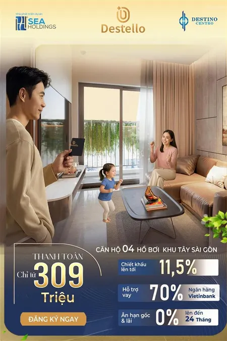 Căn hộ giá rẻ cách tp hồ chí minh chỉ 2 phút di chuyển tiềm năng đầu tư sinh lời lớn