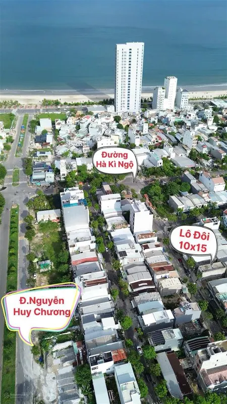 Bán cặp đất trương quyền sát biển, dt 150m², đường 7.5m, xây căn hộ, villa giá 21,x tỷ