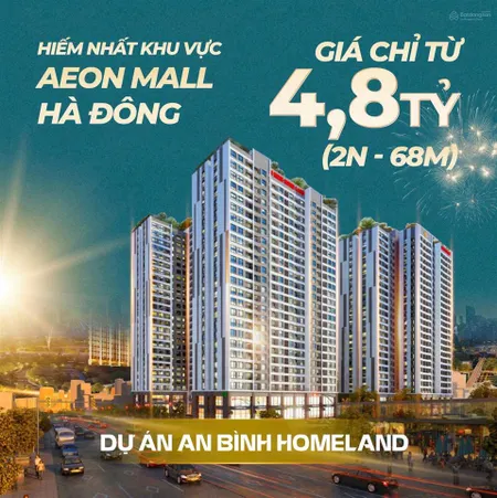 Bán căn hộ chung cư mới an bình homeland giá tốt nhất thị trường chỉ từ 4tỷ8 cho căn hộ 2pn2vs 68m2