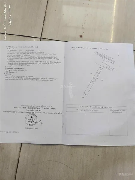 Đất lai hưng bàu bàng cách kcn 3km, cách ql13 600m tổng 327,1m2 có 100m thổ cư