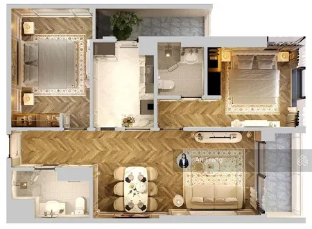 Căn hộ biển 2pn đẹp xuất sắc tại newtown diamond đà nẵng, 5,332 tỷ, 73.27m2