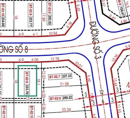 Bán đất kđt mipeco nha trang - lô biệt thự kế góc đường số 8